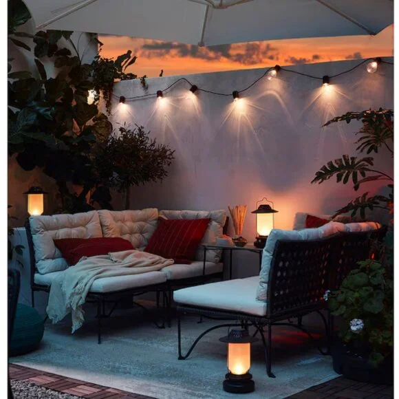 NEW! IKEA SVARTRÅ LED string light (12 lights) Black/for Outdoor or Indoor - Picture 5 of 9